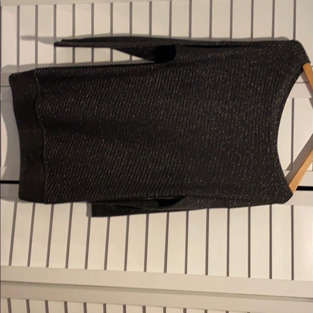 White House Black Market black with sparkle tunic